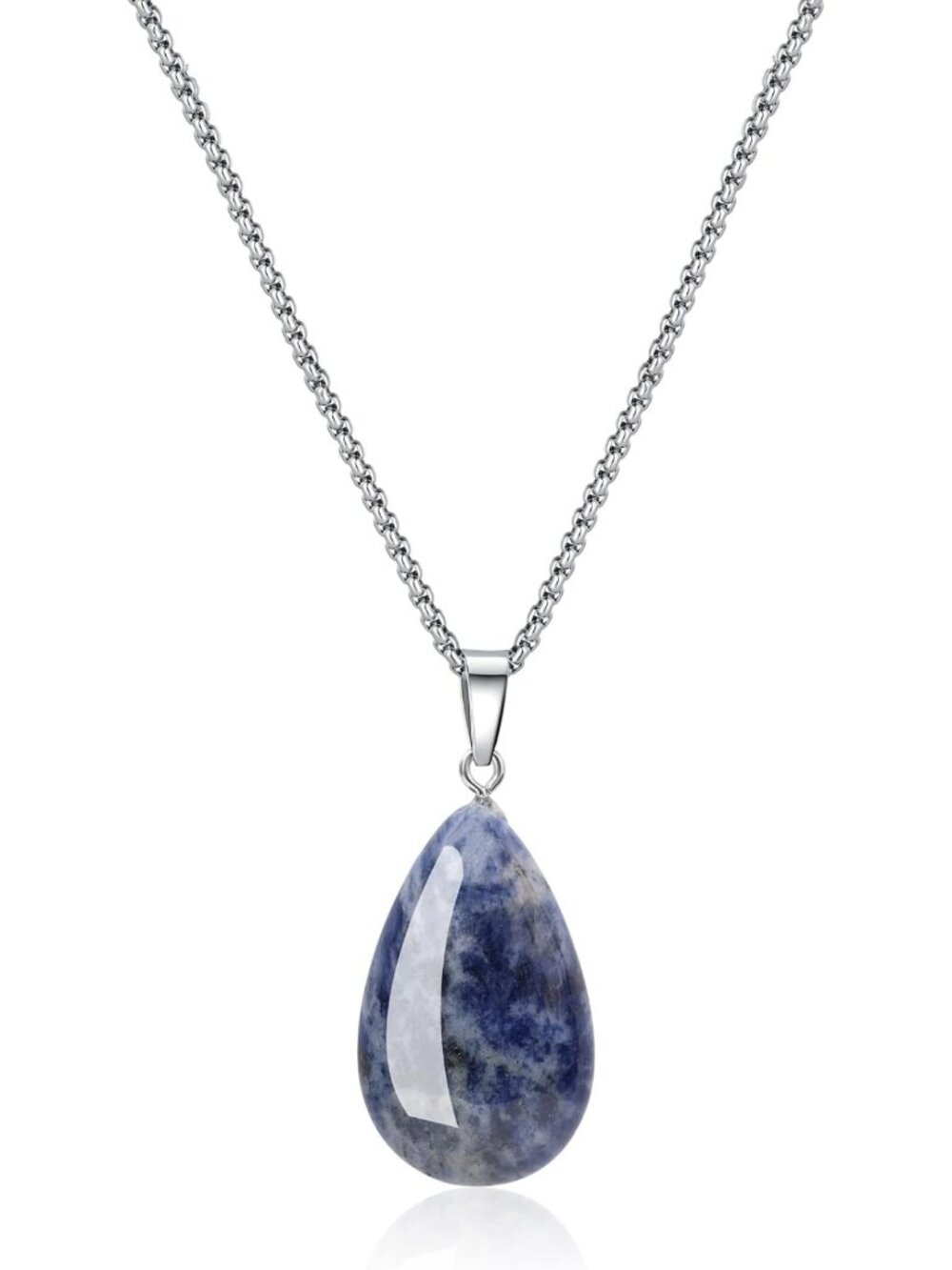 COAI Teardrop Gemstone Necklaces for Women, Crystal Jewelry for Women